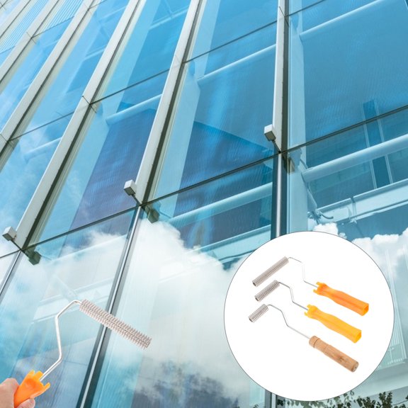 UPKOCH 1Set 3Pcs Fiberglass Rollers Silver Hobbyists Diy Projects