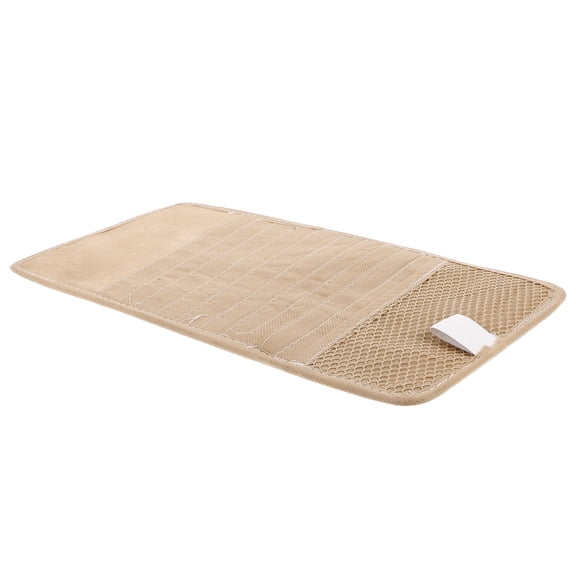 UPKOCH 1Set Beige Rectangular Cloth Visor Organizer for CD Storage DVD Holder Vehicle Use
