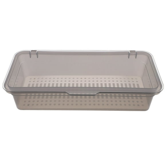UPKOCH 1Set Drawer Organizer for Kitchen Utensils with Modern Design and Rectangular Shape in Grey and Transparent