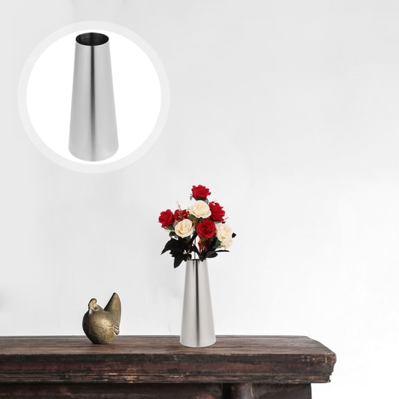 UPKOCH 1Set Living Room Decorative Items for Home Owners in Silver Stainless Steel 5x0.3937x5x0.3937x19x0.3937in