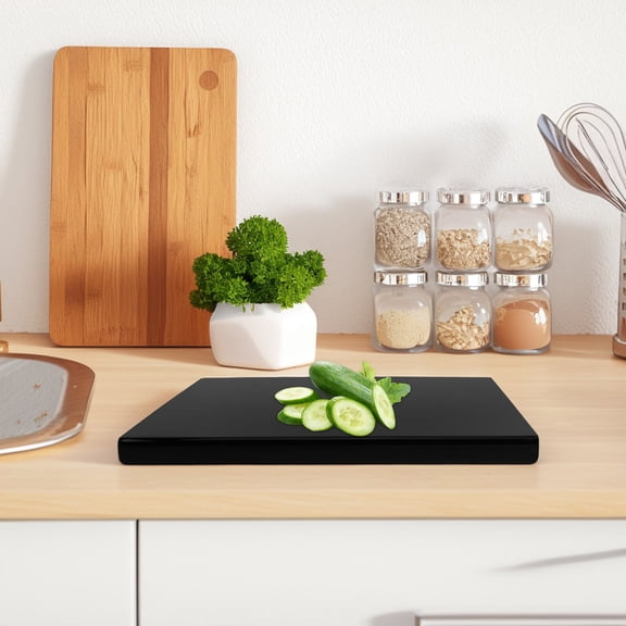 UPKOCH 1Set Rectangular Chopping Boards For Kitchen Modern Acrylic Black 42.5x32.5x3In