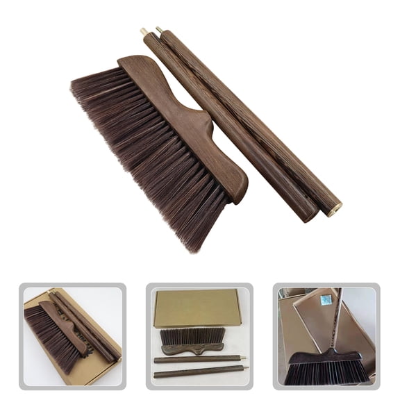 UPKOCH Broom for Cleaning Light Brown Debris Sweeping Indoor Broom 1Set