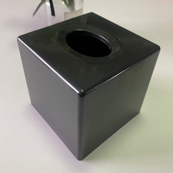 UPKOCH 1Set Square Black Plastic Tissue Box for Bathroom Vanity Desktop Tissue Decor