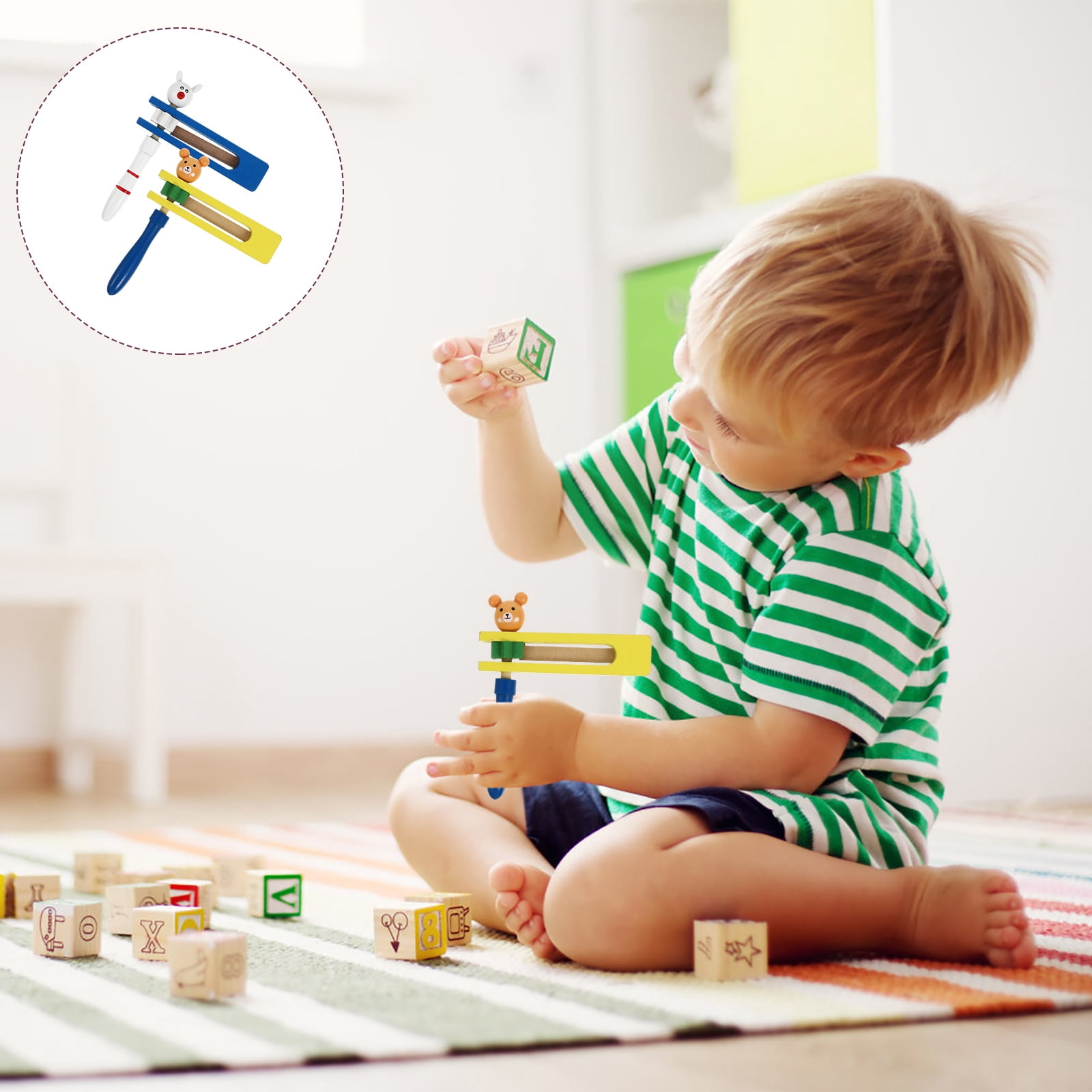 Tatching Toy UPKOCH 2 Pcs Preschool Kids Musical Toy Assorted Color Teaching Aid for ...