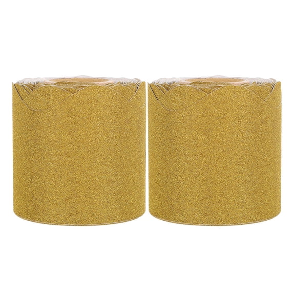UPKOCH 2 Rolls Of Decorative Border Paper Yellow Paper Waterproof Border Trim For Classroom Use