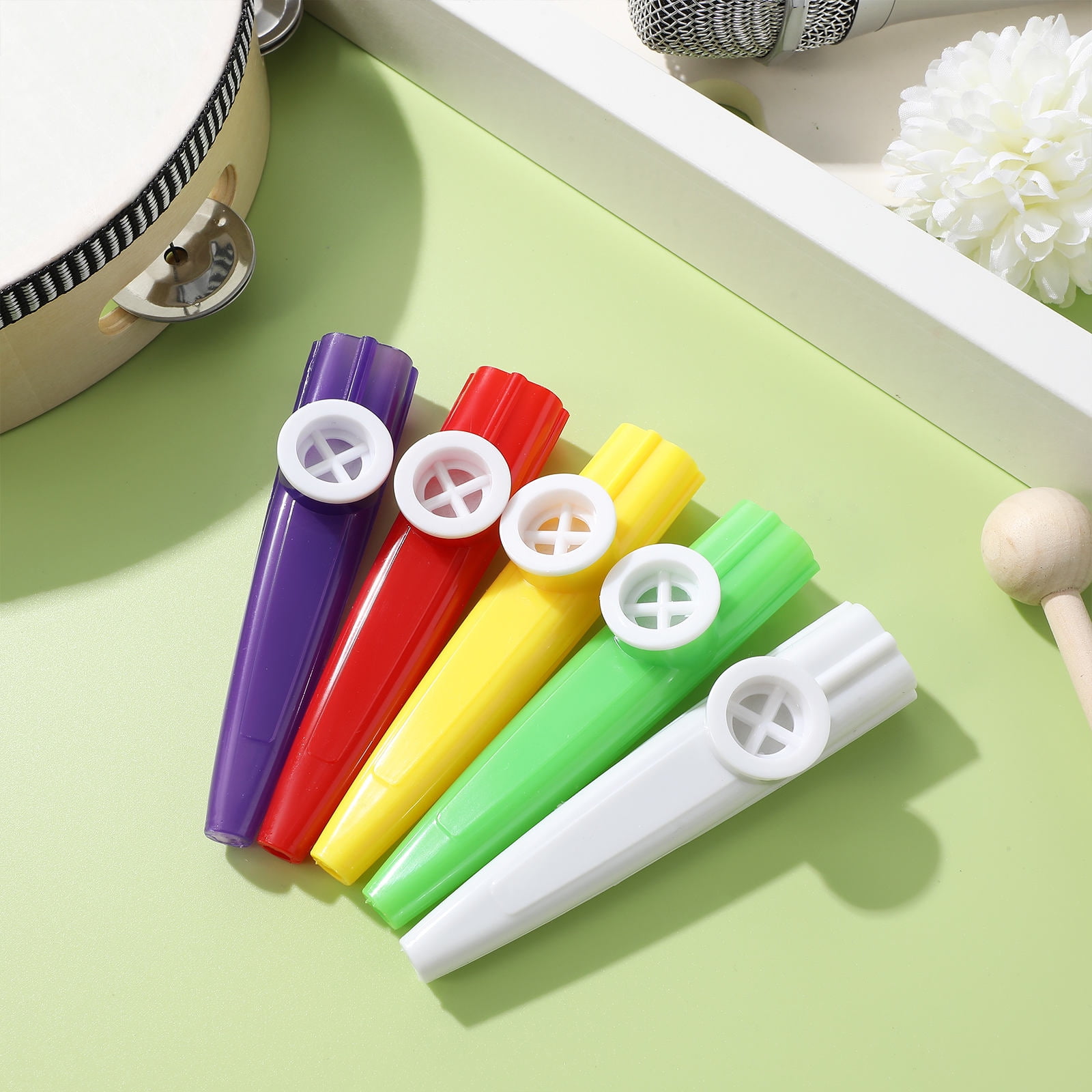 UPKOCH 20Pcs Lightweight Plastic Kazoo Set Multi Color for Home School Use