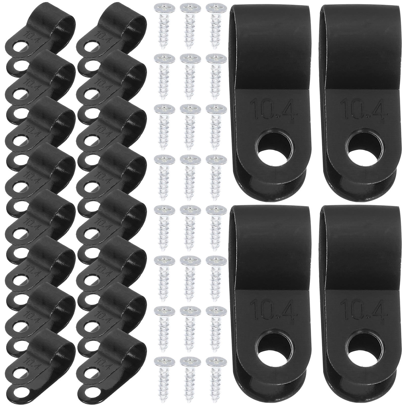 UPKOCH 200Set R-Type Clip Cable Clamp Kit Plastic Cord Clips for Wire ...