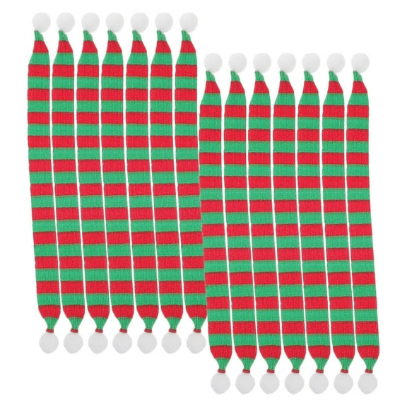 UPKOCH 20Pack Knitting Toy Ornaments Green Cloth Winter