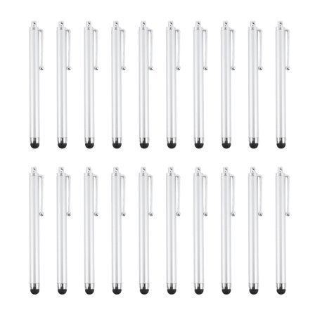 UPKOCH DIY Touch Screen Pen Silver Aluminum 20 Pcs for Professionals and Students