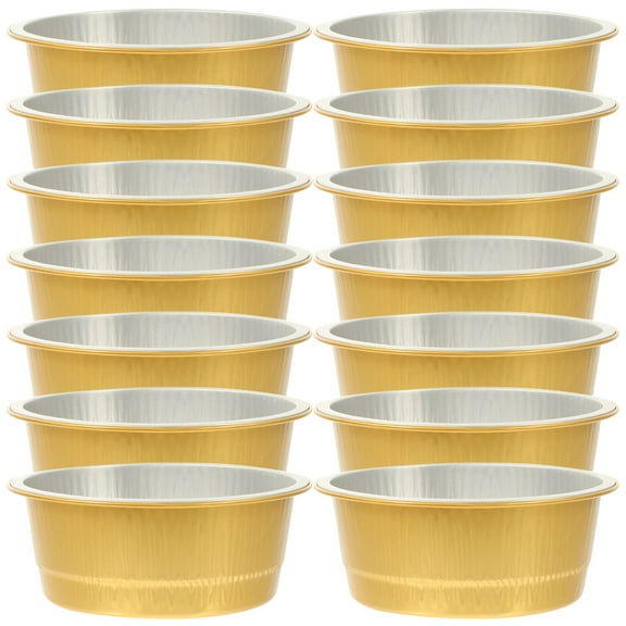 UPKOCH 20Pcs Mini Cake Tins Golden for Baked Goods Packaging and Party Use
