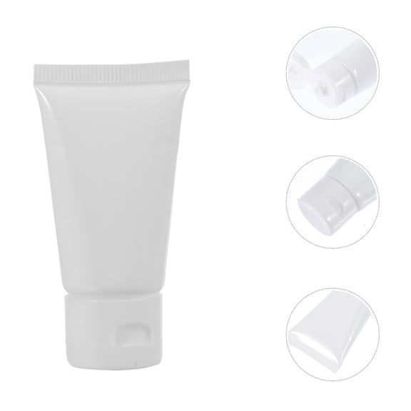 UPKOCH 20Pcs Refillable Plastic Tubes White Dispensers for Cosmetics Travel Design