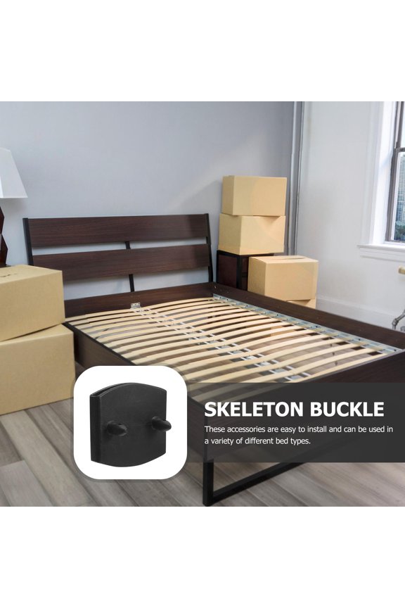 20Set Bed Plastic Caps Black For Bed Frame Support
