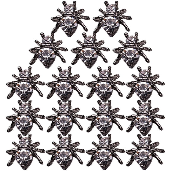 UPKOCH 20pcs Cute Cartoon Resin Charms Spider Nail Jewelry for Girls Birthday Banquet