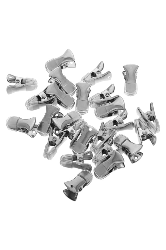 25Pcs Hat Clip Metal Badge Clips Silver Color Iron Diy Projects On The Go Crafting