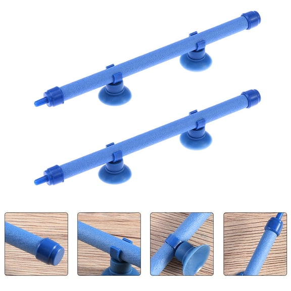 UPKOCH 2Pack Blue Plastic Bubble Strip for Aquarium Aeration Oxygen Supply Fish Tank 11.8x1.0x0.4in