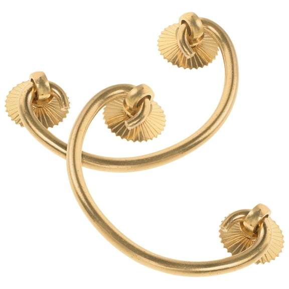 UPKOCH 2Pack Drop Bail Drawer Pulls Drawer Bail Pull Handle Brass For Cabinet Doors Furniture