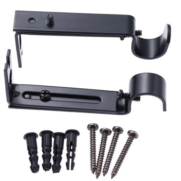 UPKOCH 2Pack Metal Curtain Pole Brackets Vintage Modern Style Curtain Accessories 10.2x4x1.5in