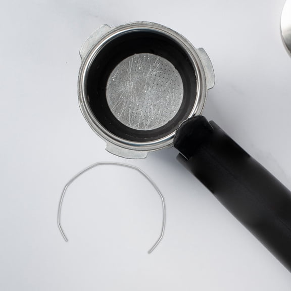 UPKOCH 2Pcs Coffee Machine Handle Spring Silver Circular Stainless Steel Secure Fit for Home Use 7.30X6.00X0.10CM