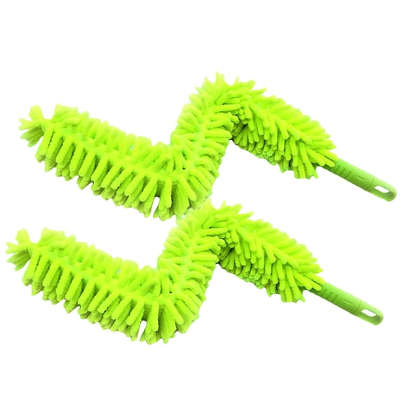 UPKOCH 2Pcs Easy Grip Chenille Duster Light Green for Household Cleaning Users