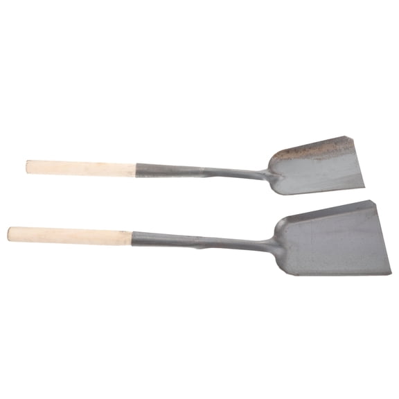 UPKOCH 2Pcs Fireplace Utensils Coal Ash Shovel Wood Metal Long Handle Assorted Color Cleaning Tool