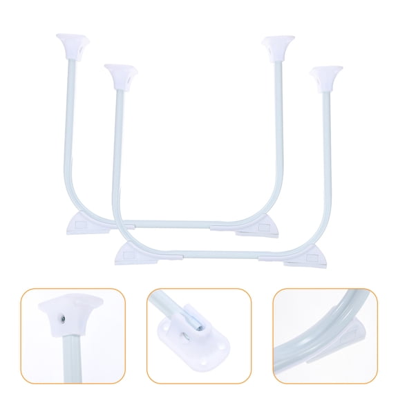 UPKOCH 2Pcs Foldable White Metal Table Legs Stable Legs for Bedside Table