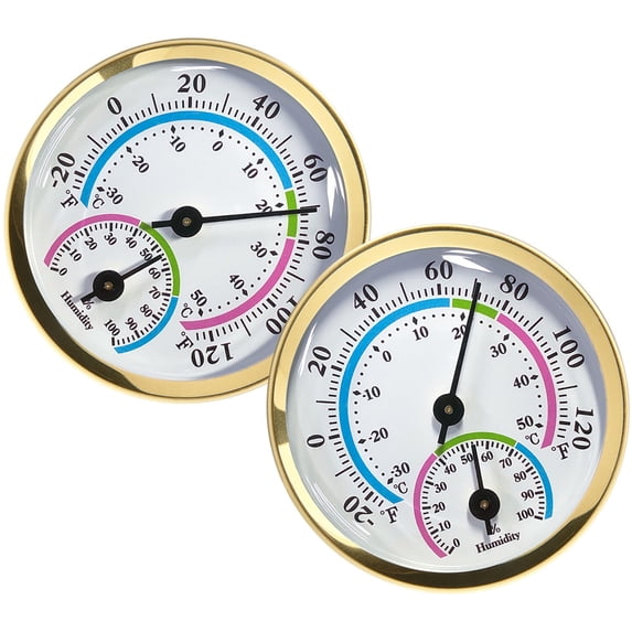 UPKOCH 2Pcs Multifunctional Thermometer and Hygrometer for Indoor and Patio Monitoring