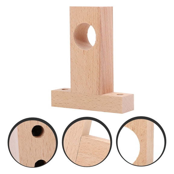 UPKOCH 2Pcs Home Curtain Rod End Wooden Rod Rack Household Shower Curtain Accessory