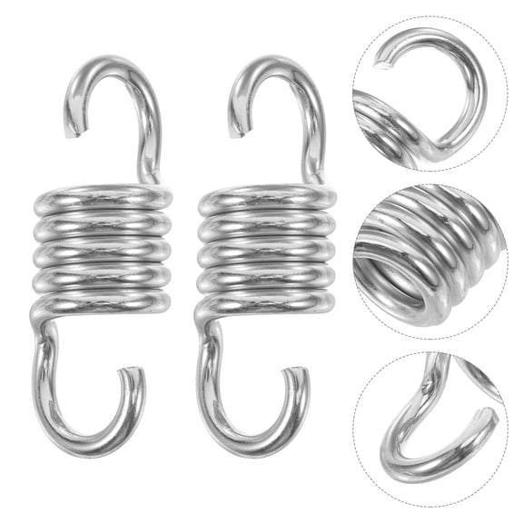UPKOCH 2Pcs Porch Spring Swing Hooks Heavy Duty Spring Steels Weight Bearing For Porch Use