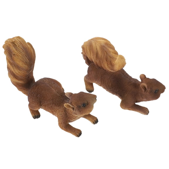 UPKOCH 2Pcs Simulation Animal Decor Squirrel Statue Assorted Color Garden Decoration Outdoor