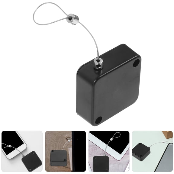 UPKOCH 2Pcs Sleek Design Rectangular Retractable Cable Tether Lock Anti-Theft for Retail Displays 5.11X1.69X0.51in