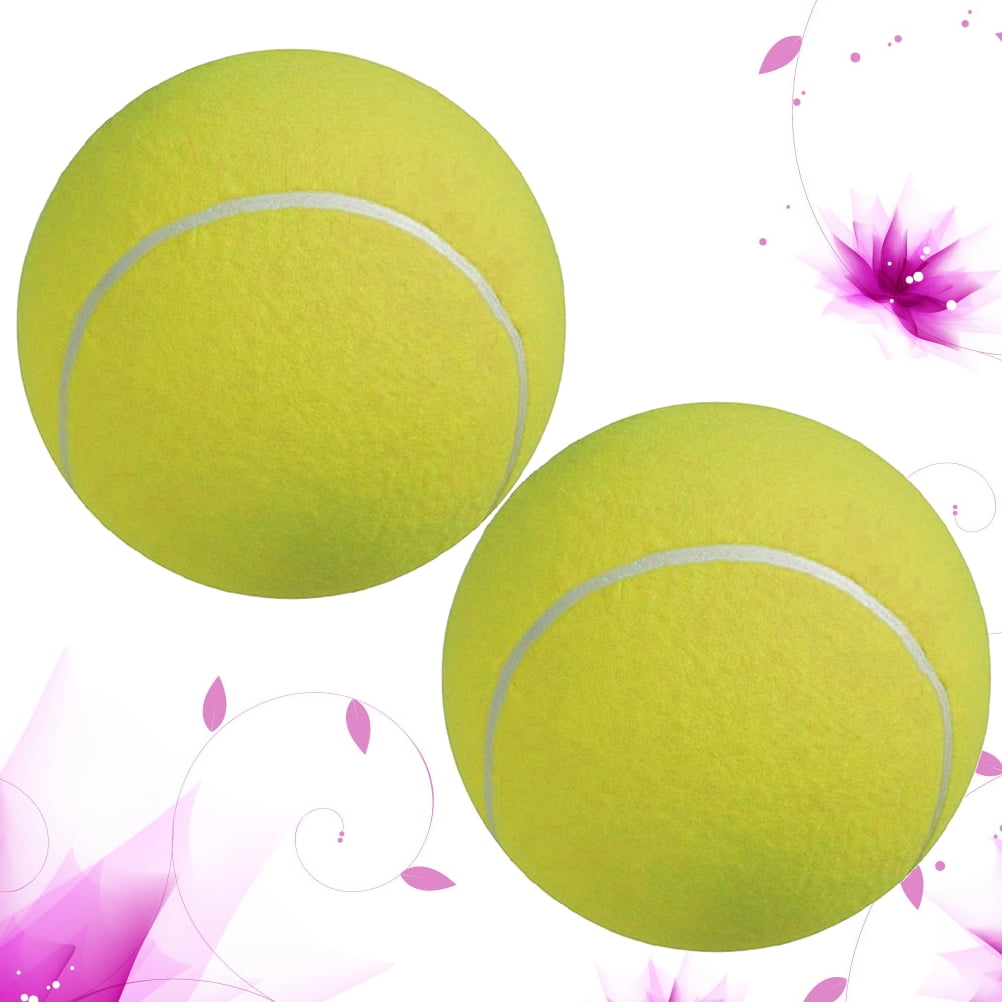 UPKOCH Tennis Practice Balls Rubber 2Pcs