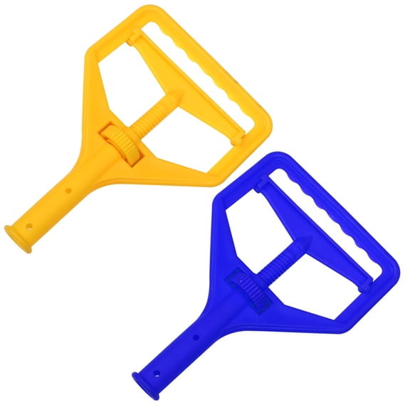 UPKOCH 2Pcs Wide Opening Plastic Mop Head with Screw Clamp for Easy Replacement