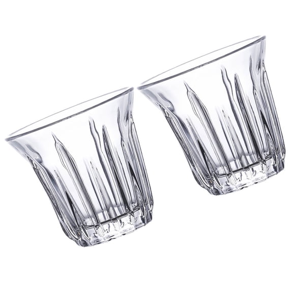 UPKOCH Coffee Glasses Aesthetic Coffee Mug Transparent Glass 2Pcs 160Ml