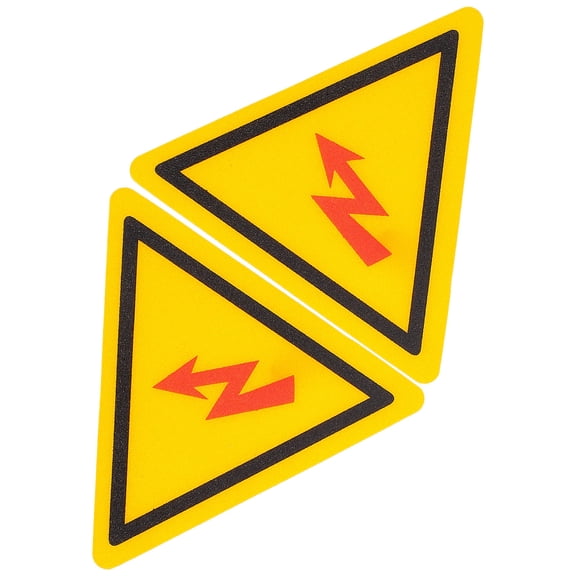 UPKOCH Electrical Warning Signs High Voltage Stickers Triangular 2Pack 1.77X1.77X0.04In
