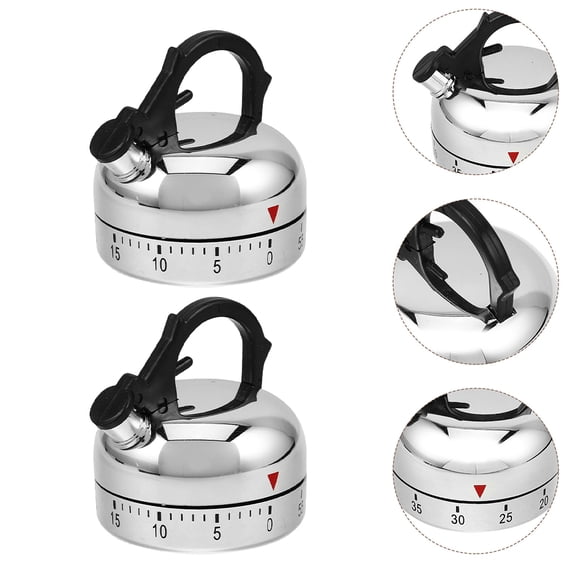 UPKOCH 2Set Mechanical Countdown Timer Metal Kitchen Timer For Working And Exercising