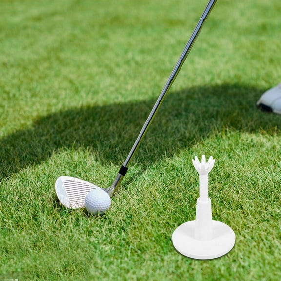 UPKOCH 2Set Rubber Practice Tee Adjustable Tool for Outdoor Practice White