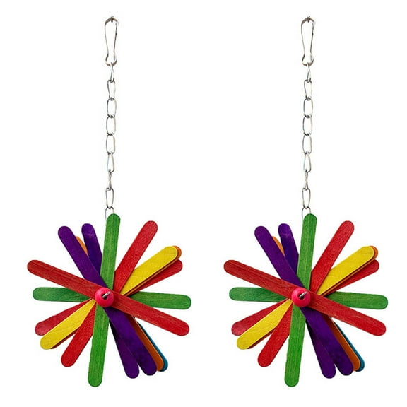 UPKOCH cockatiel toys Bird Chewing Toy Multi-colored for Bird Owners Indoor Play 2Pcs