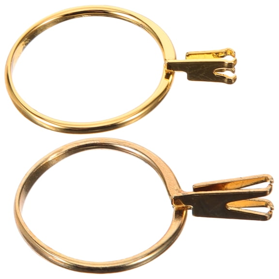 UPKOCH 2pcs Short Style Ring Testing Tool Metal Golden for Ring Fitting Use