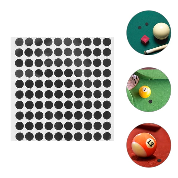UPKOCH 3 Sheets Pool Table Spots Markers Black Woven Cloth Self-adhesive for Clubs