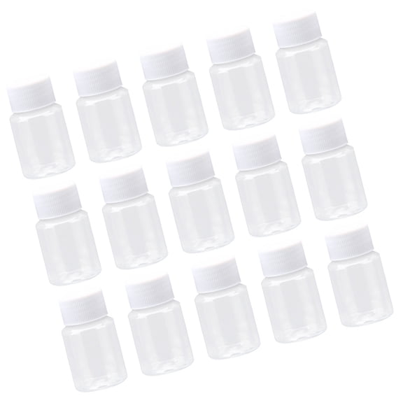 UPKOCH 30Pcs Transparent Plastic Storage Bottles with Covers for Travel Use