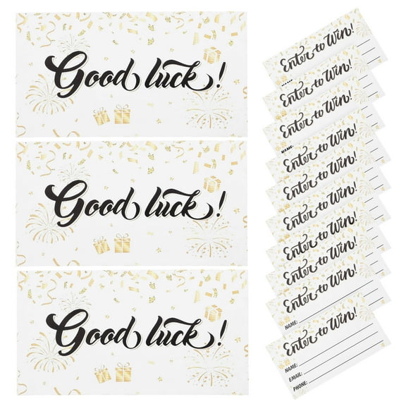 UPKOCH 300Pcs Tickets Entry Form Ticket Cards Golden Paper For Club Memberships