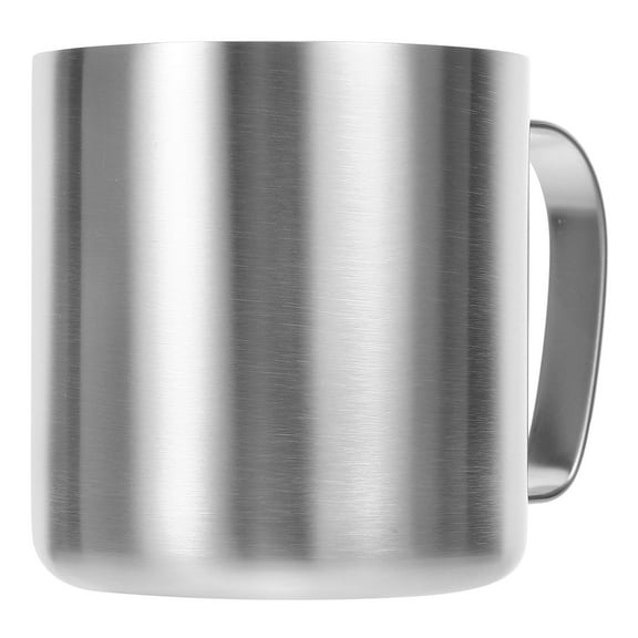 UPKOCH 304 Stainless Steel Drinking Mug with Handle, 16 Oz Double Walled Coffee Cup for Outdoor Camping, Ideal for Coffee, Milk, Juice, Tea