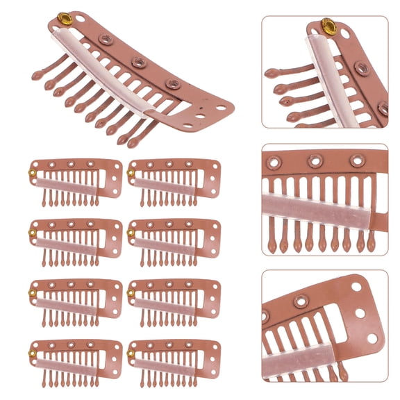 UPKOCH Wig Clips Metal 30Pcs Easy to Wear and Remove 1.4X0.8X0.2In