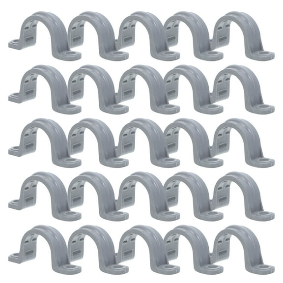 UPKOCH 30Set PVC Pipe Clip Light Grey Pipe Support Cable Bracket for Electrical Installation