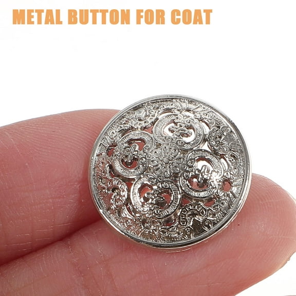 UPKOCH 30pcs Metal Buttons for Sewing Silver Decorative Buttons for Clothing DIY