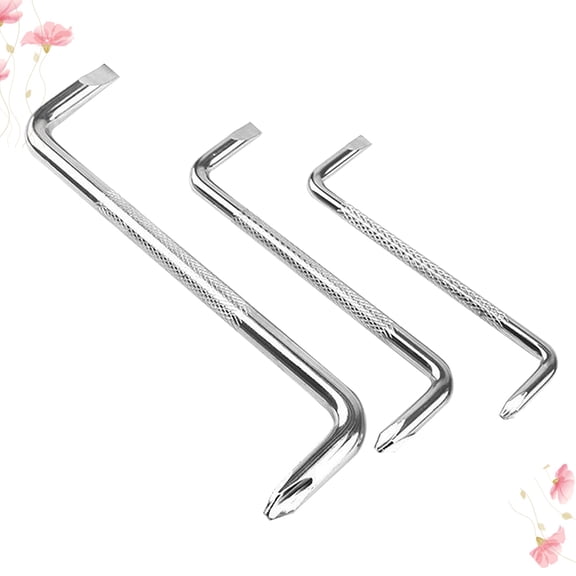 UPKOCH 3PCS Set Small Screwdrivers with Swivel Socket for Disassemble Digital Products 11.8x2.4x0.8in