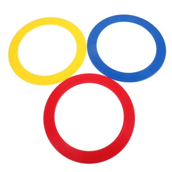 UPKOCH 3Pcs PP Juggling Rings 9.45X9.45X0.08In Portable Design For Physical Fitness Improvement Beginners