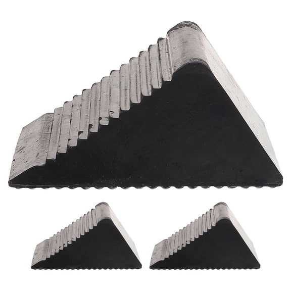 UPKOCH 3Pcs Rubber Wheel Chocks for Car Support on Inclines Prevent Rolling