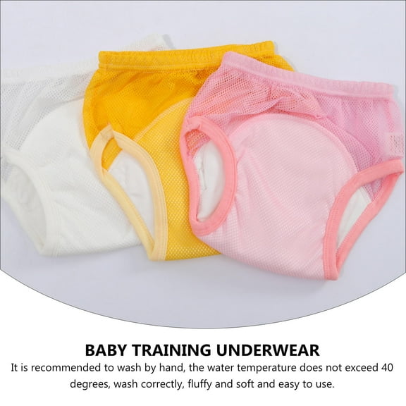 UPKOCH 3pcs Baby Cotton Training Underwear Reusable Anti-leakage