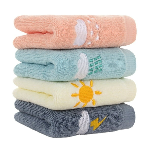 UPKOCH 4 Pcs Kids Hand Towels for Bathroom Cotton in Gray